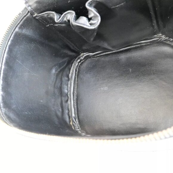 CHANEL CC Bicolore Vanity Cosmetic Hand Bag Leather Black GHW Italy - Picture 3 of 16